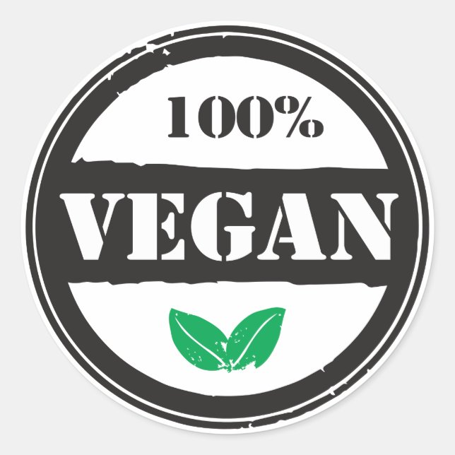 ADESIVO REDONDO VEGAN 100% (Frente)