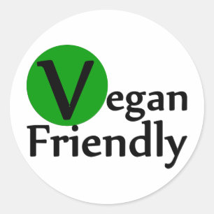 Adesivo Redondo Vegan amigável