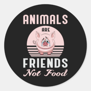 Adesivo Redondo Vegan Animal Rights