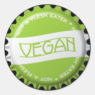 Adesivo Redondo Vegan Bottlecap