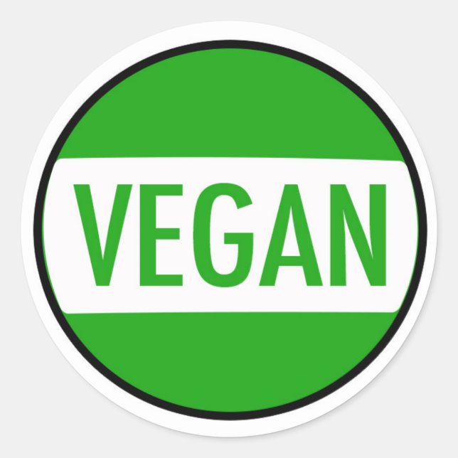 Adesivo Redondo Vegan campanha autocolante (Frente)