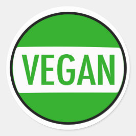 Adesivo Redondo Vegan campanha autocolante