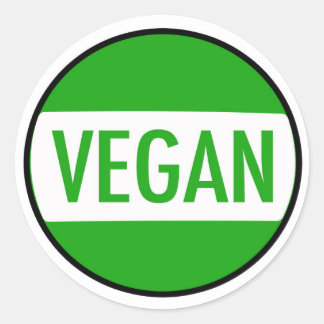 Adesivo Redondo Vegan campanha autocolante