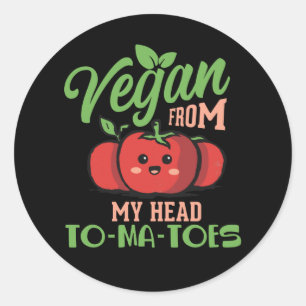 Adesivo Redondo Vegan Da Minha Cabeça A MÃES-TOES - Vegan