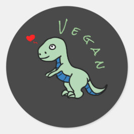 Adesivo Redondo Vegan Dinosaur Kind Dino