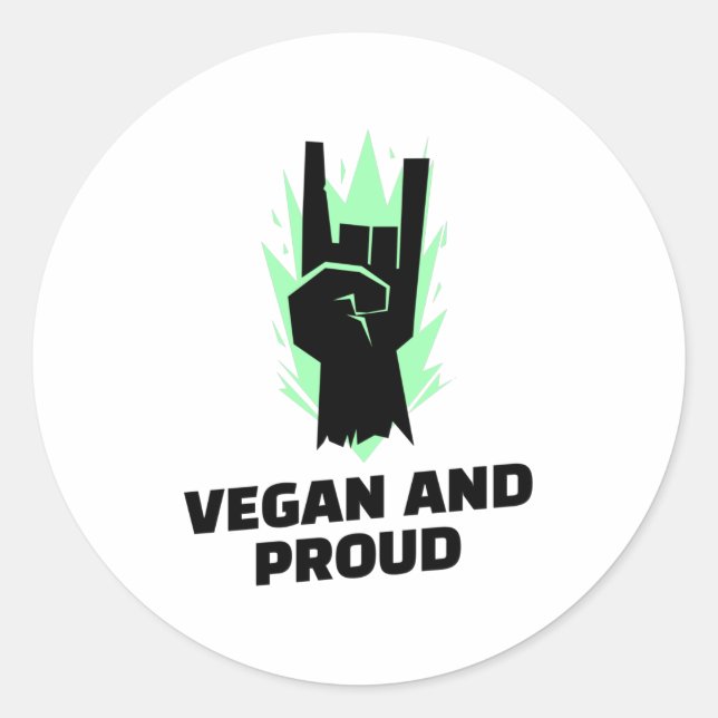 Adesivo Redondo Vegan E Orgulho - Ativistas Vegan (Frente)