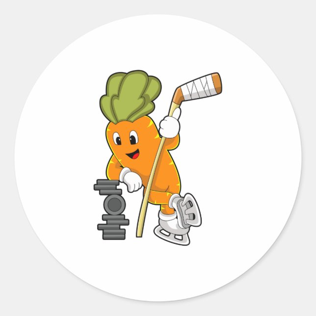 Adesivo Redondo Vegan Ice Hockey stick (Frente)