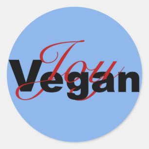 Adesivo Redondo Vegan Joy (Versão Escura)