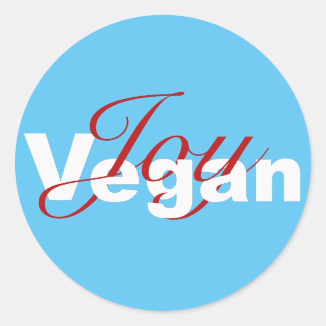 Adesivo Redondo Vegan Joy (Versão leve) (Frente)
