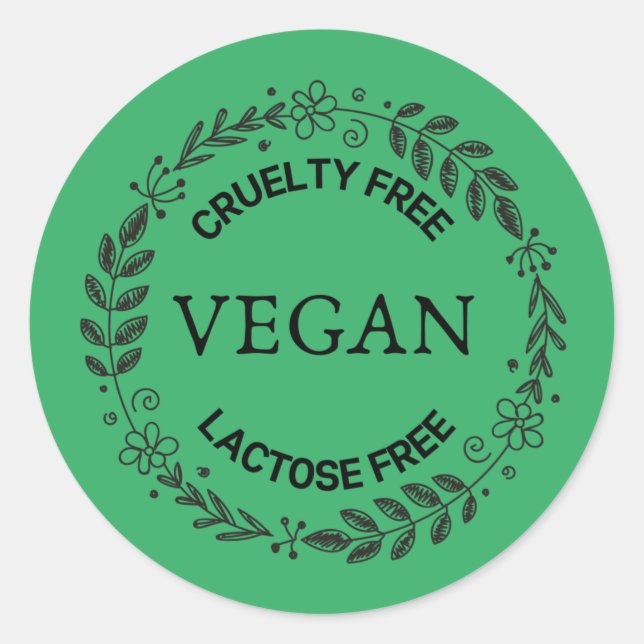 Adesivo Redondo Vegan Lacatose Sticker (Frente)