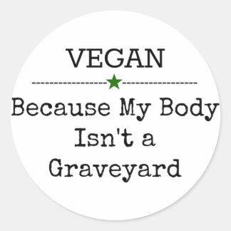 Adesivo Redondo Vegan Message Sticker