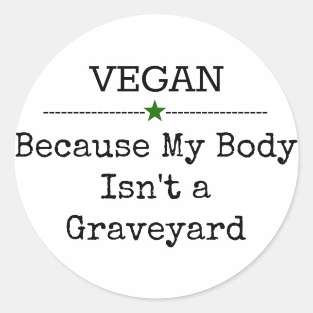 Adesivo Redondo Vegan Message Sticker (Frente)