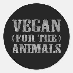 Adesivo Redondo Vegan Para Os Animais,