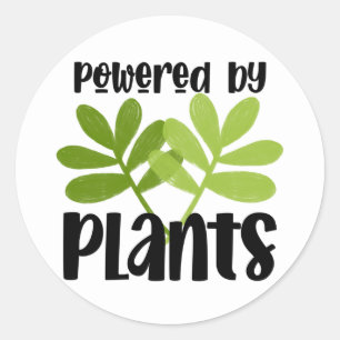 Adesivo Redondo Vegan Plant Based Sticker