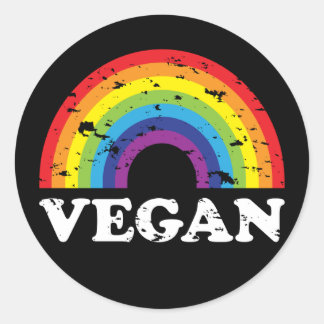 Adesivo Redondo Vegan Rainbow
