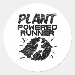 Adesivo Redondo Vegan - Runner Powered