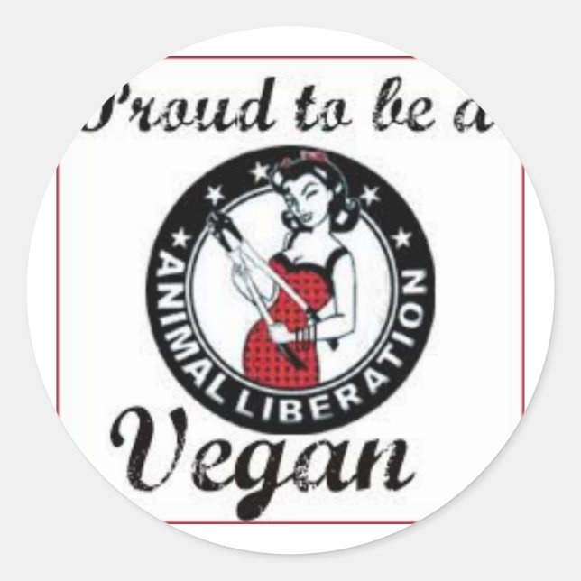 Adesivo Redondo Vegan Sticker (Frente)