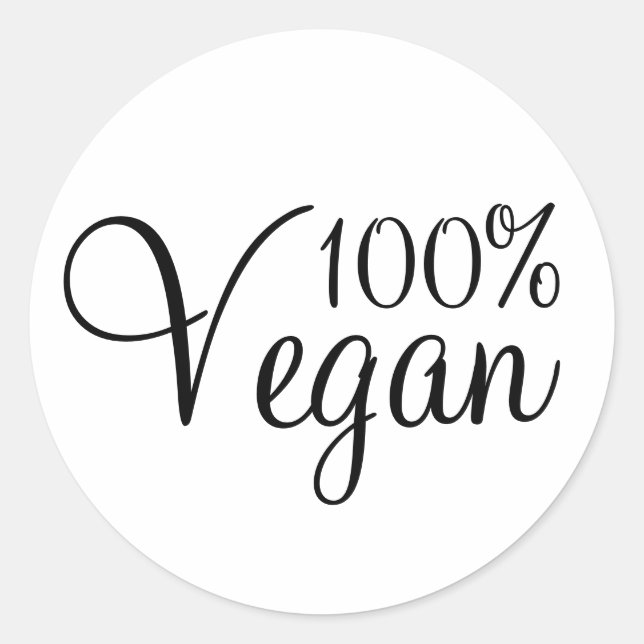 Adesivo Redondo Vegan Sticker 100% (Frente)