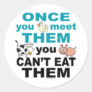 Adesivo Redondo Vegan Vegetarian Stickers