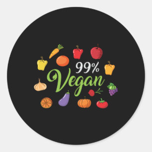 Adesivo Redondo Vegan Veggie Animal Rights Veganismo