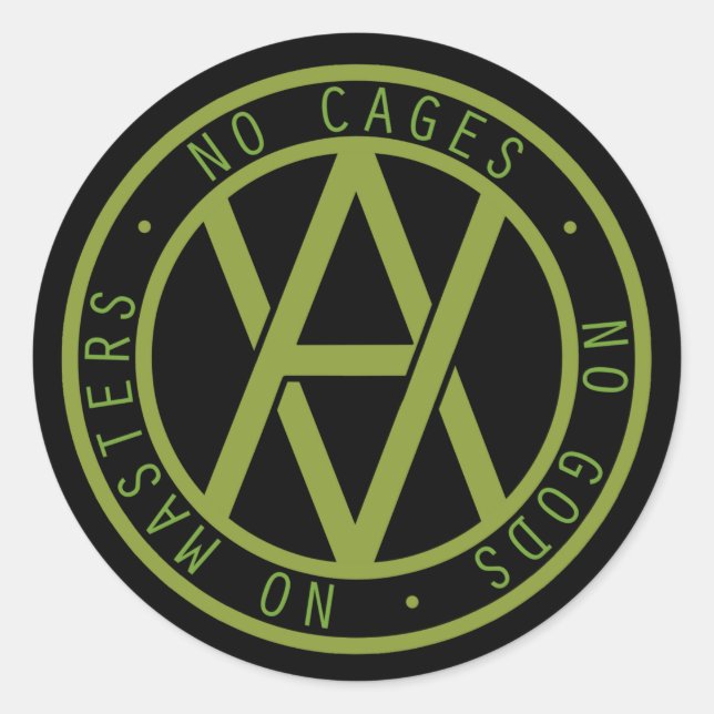 Adesivo Redondo Veganarquia (Frente)