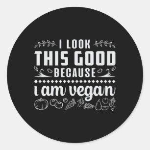 Adesivo Redondo Veganismo Direitos dos animais Veggie Vegan Funny 