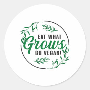 Adesivo Redondo Veganismo Vegans Animal Rights Vegan Funny Gift