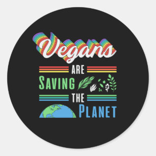 Adesivo Redondo Veganismo Vegetais Vegan Animais Presentes Ideia