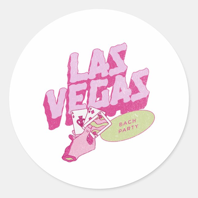 Adesivo Redondo vegas bachelorette (Frente)