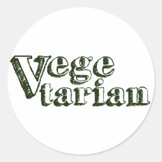 Adesivo Redondo Vegetariana