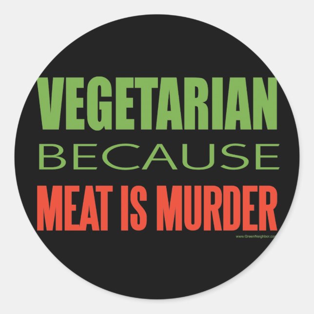 Adesivo Redondo Vegetariana (Frente)
