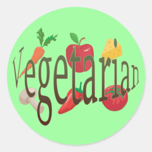Adesivo Redondo Vegetariano