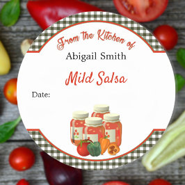 Adesivo Redondo Veggs de Canning Sticker Salsa