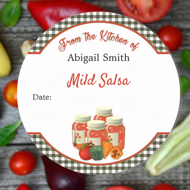 Adesivo Redondo Veggs de Canning Sticker Salsa (Criador carregado)