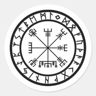 Adesivo Redondo Vegvisir - Círculo Rune