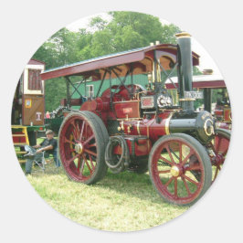 Adesivo Redondo veículo de colheita e reboque