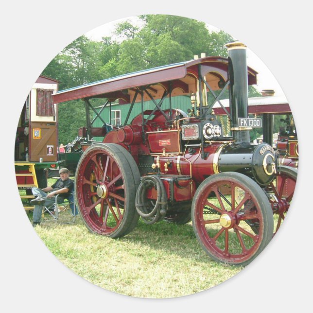 Adesivo Redondo veículo de colheita e reboque (Frente)