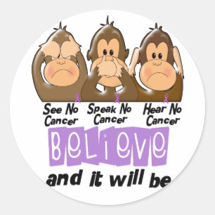 Adesivo Redondo Veja que para falar não ouça nenhum cancer 1