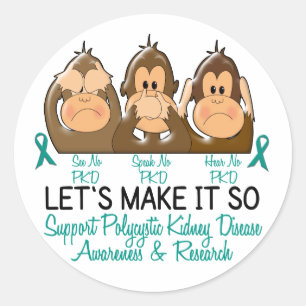 Adesivo Redondo Veja que para falar não ouça nenhuma doença ren