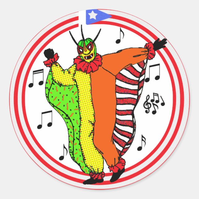 Adesivo Redondo Vejigante Sticker (Frente)