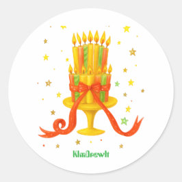 Adesivo Redondo vela do ouro