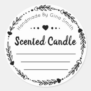 Adesivo Redondo Vela Scented Handmade
