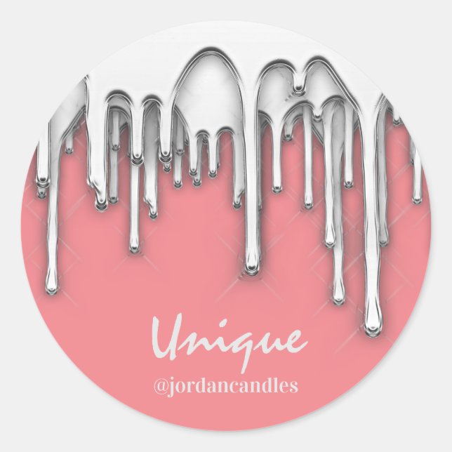 Adesivo Redondo Velas Barramento PequenoNome Iness Cinza Prateado  (Frente)