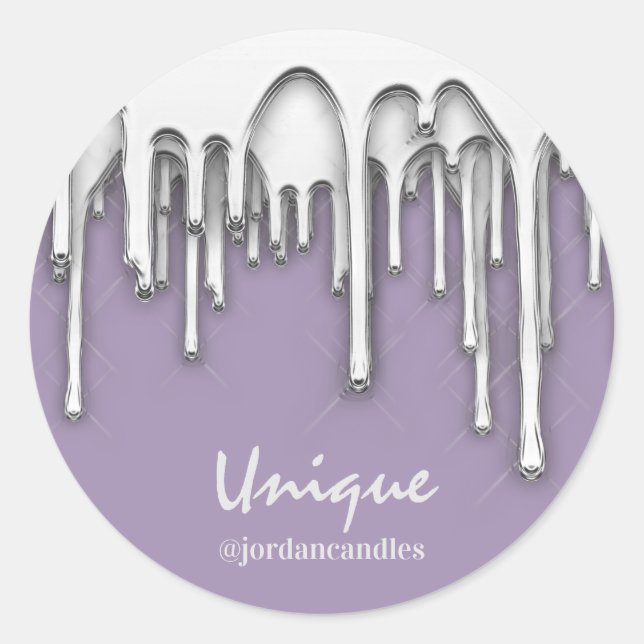 Adesivo Redondo Velas Barramento PequenoNome Iness Cinza Prateado  (Frente)