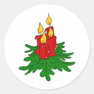 Adesivo Redondo velas de natal