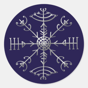 Adesivo Redondo Veldismaga, Islândia, Proteção, Rune, Magia