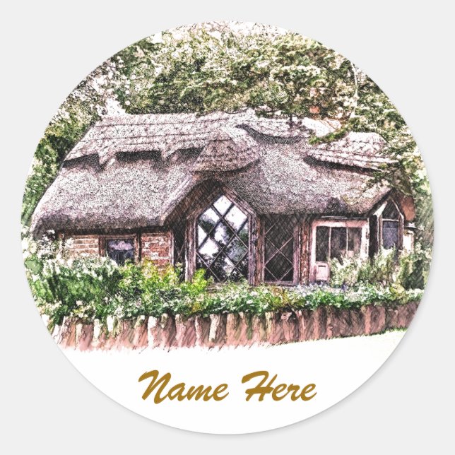 ADESIVO REDONDO VELHA INGLATERRA (Frente)