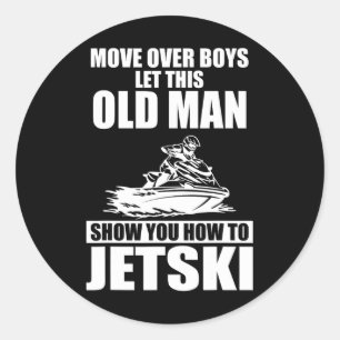 Adesivo Redondo Velho Como Jetski Legal Funny Jet-ski Jet Skiin