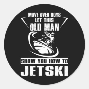 Adesivo Redondo Velho Como Jetski Legal Funny Jet-ski Jet Skiin