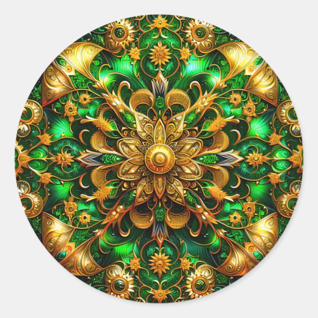 Adesivo Redondo VELHO E Dourado Natal ~ (Frente)